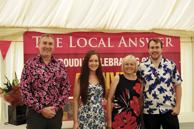 The Cheltenham Cricket Festival was a highlight of the year. (Left to right) Dave, Lois, Helen and Robert Kingscott