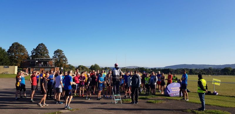 The parkrun at King George V playing field in Cheltenham is proving very popular