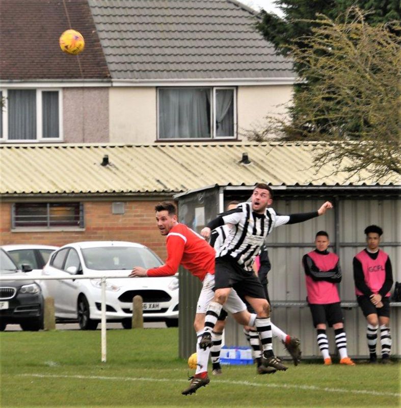 Action from Little Stoke against Patchway Town. Picture, Pete Langley