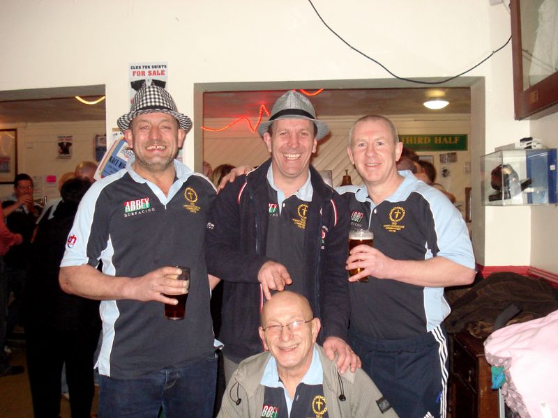 Mike Bayliss, back row, centre, has been belting out the tunes in recent months