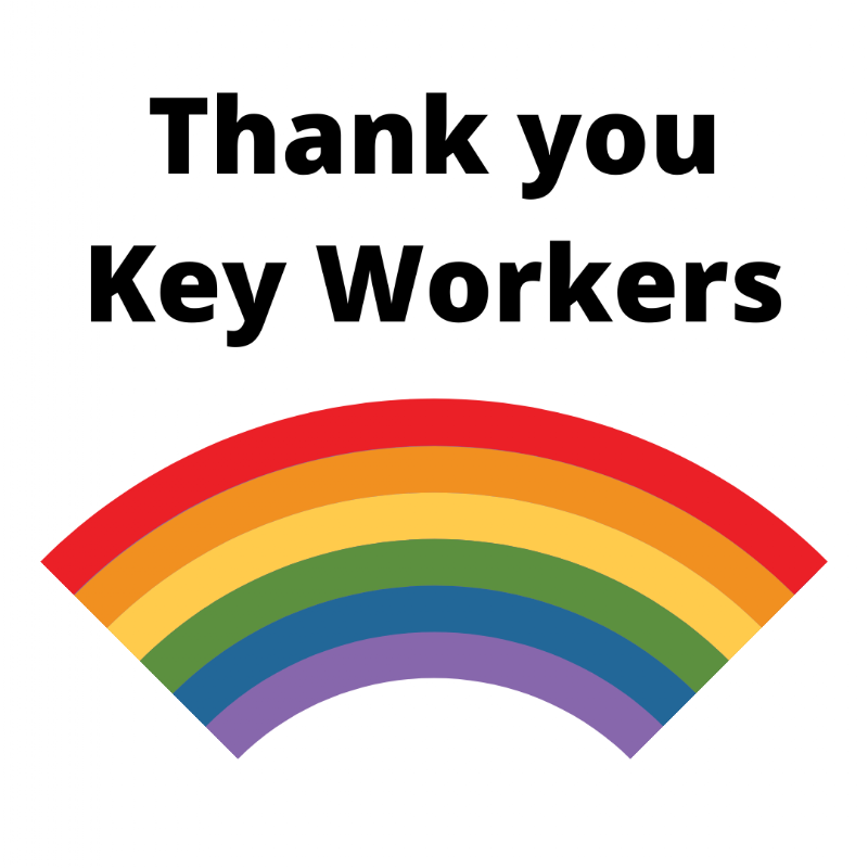 Thank you Key Workers Rainbow