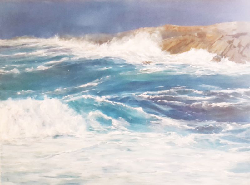 A painting of Brittany’s breathtaking Côte Sauvage by Jilly Hamilton Cheltenham