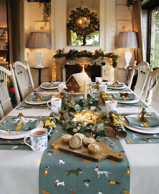 Sophie Allport tablescape decorations Christmas dining table