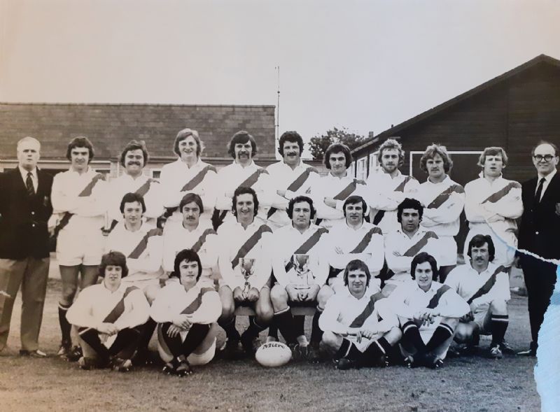 Gordon League in the mid-1970s. Jock Whitson is in the back row, third player in from the left