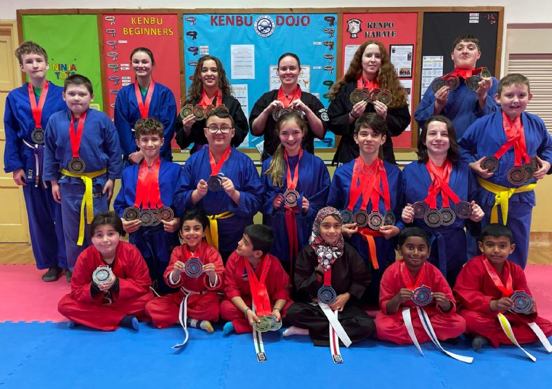 Delighted members of Kenbu Dojo Martial Arts Club