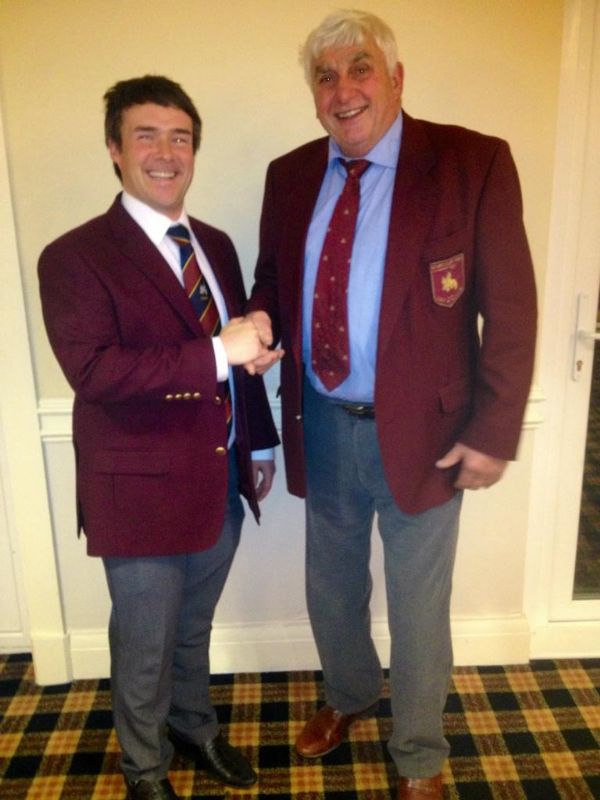 Mike Slatter (right) with former men's captain and fellow member Norman Macsween
