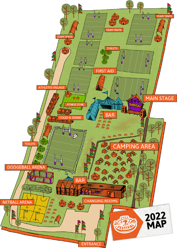 A map of this year’s Cheltenham 7s Festival