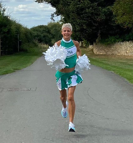 Fiona Carter will run next month’s London Marathon dressed as a cheerleader
