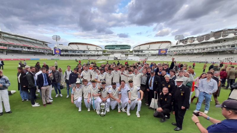 Dumbleton celebrate their National Village Cup win at Lord’s