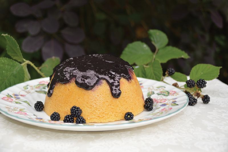 Blackberry steamed pudding