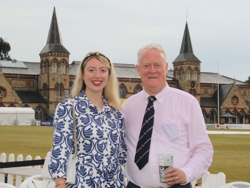 Peter Jubb with daughter Emma before a dinner organised by Chris Coley at this year’s Cheltenham Cricket Festival. Picture,  Tony Hickey