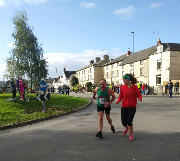 Jeff Waters ran the Stroud Half with his daughter Rebecca