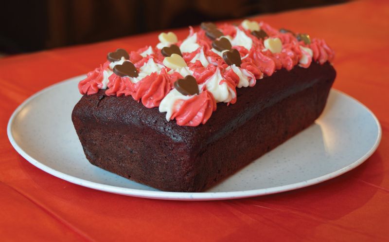 Red velvet valentine cake