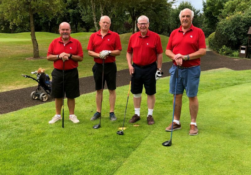 Richard Salter, right, with, from left, Trevor Martin, Dave Lloyd and John Evans at Henbury last year