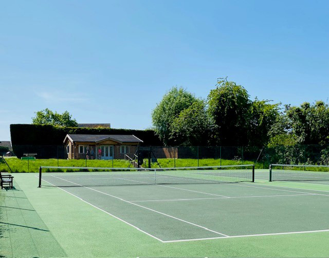 The impressive courts at Gotherington Tennis Club