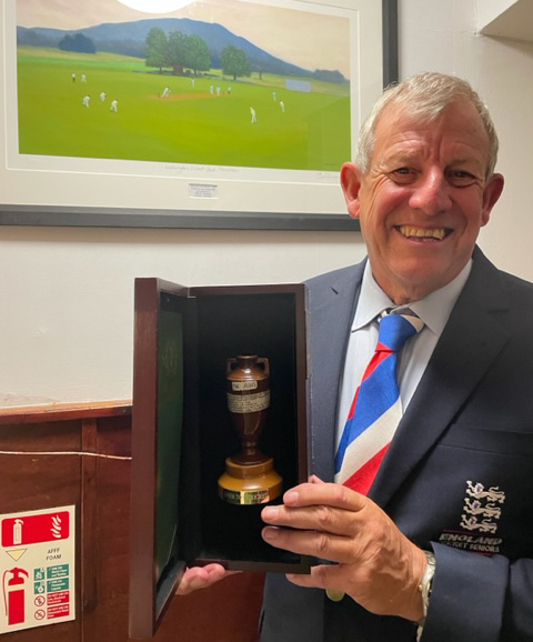 John Evans with the Ashes