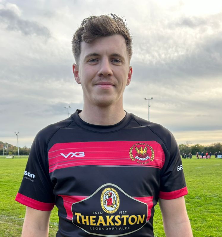 Senior player Louis Mulcock in Cirencester’s 75th anniversary shirt