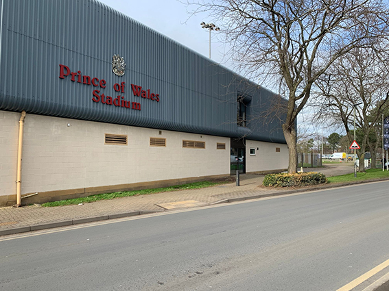 The Prince of Wales Stadium in Cheltenham