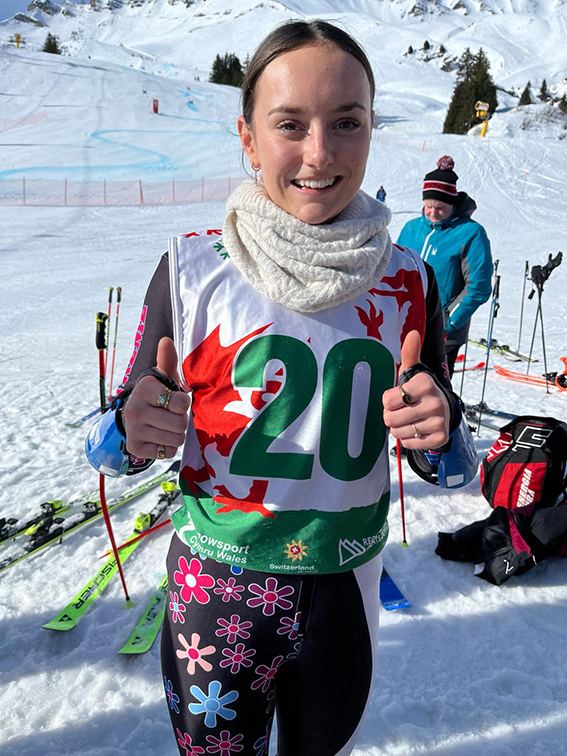 Young skier Martha Newell