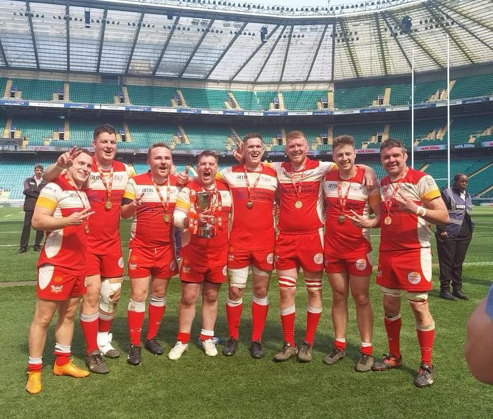 Steve Phillips and his magnificent seven Longlevens team-mates who played in both the club’s Twickenham finals in the past decade